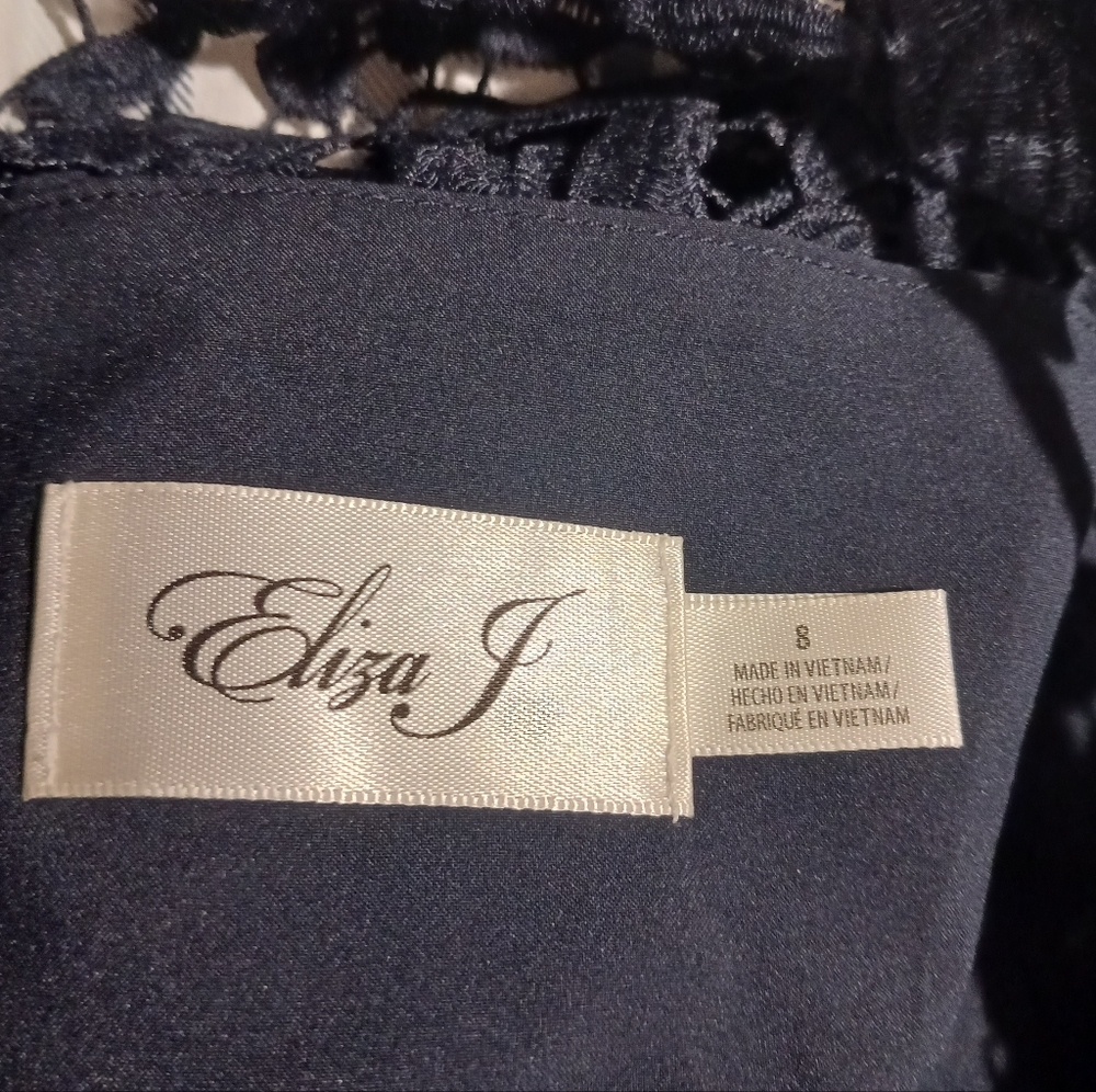 Eliza J Asymmetric Lace Cocktail Dress - Picture 9 of 11
